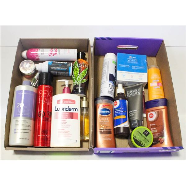 2 FLAT OF SURPLUS HEALTH AND BEAUTY PRODUCTS