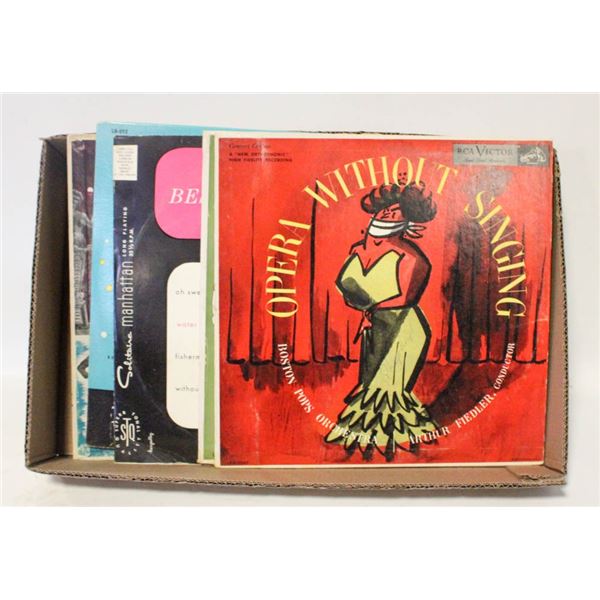 ANTIQUE 33 1/2 RPM MIXED GENRE OF VINYL