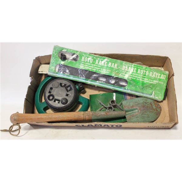 LAWNMOWER RAKE BAR & YARD MISC.