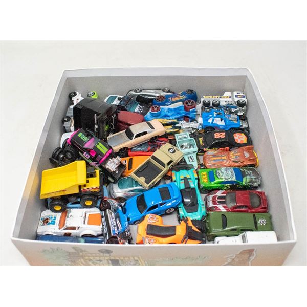 BOX OF COLLECTOR HOTWHEELS CARS ASSORTED