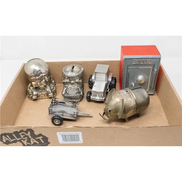 FLAT OF METAL COLA BANKS