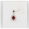 Image 1 : #39-NATURAL RHODOLITE GARNET & CZ PENDANT