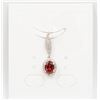 Image 1 : #23-NATURAL RHODOLITE GARNET & CZ PENDANT