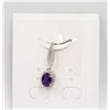 Image 1 : #12-NATURAL PURPLE AMETHYST & CZ PENDANT