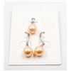 Image 1 : #258-SEA SHELL PEARL PENDANT &  EARRING /8.5 MM