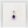Image 1 : #04-NATURAL PURPLE AMETHYST & CZ PENDANT