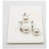 Image 1 : #259-SEA SHELL PEARL PENDANT &  EARRING /8.5 MM