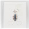 Image 1 : #100-NATURAL BLUE SAPPHIRE & CZ   PENDANT