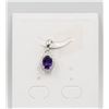 Image 1 : #07-NATURAL PURPLE AMETHYST & CZ PENDANT