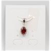 Image 1 : #34-NATURAL RHODOLITE GARNET & CZ PENDANT
