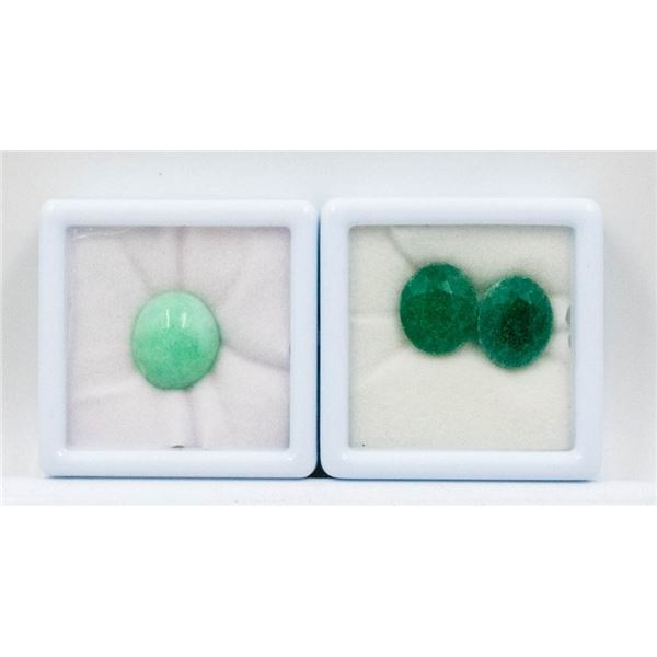 #245-NATURAL CHRYSOPRASE 7.75 CT & JADE 22.00CT
