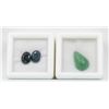 Image 1 : #232-NATURAL AVENTURINE 3.35CT & SAPPHIRE  3.10CT