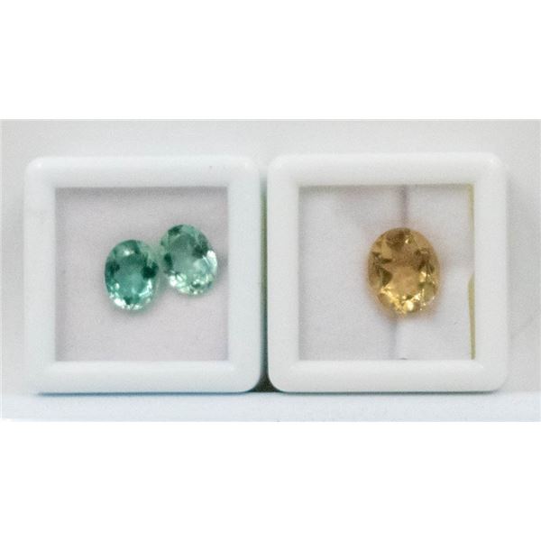 #250-NATURAL  AMETHYST 3.00CT & LEMON QZ 3.57CT