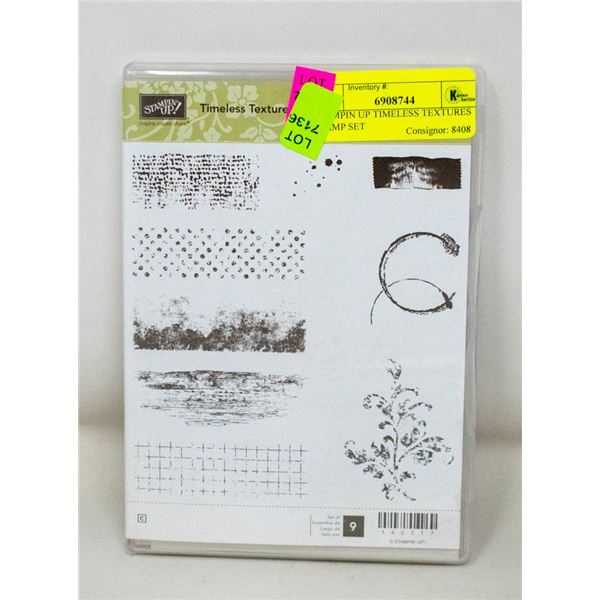 STAMPIN UP TIMELESS TEXTURES STAMP SET