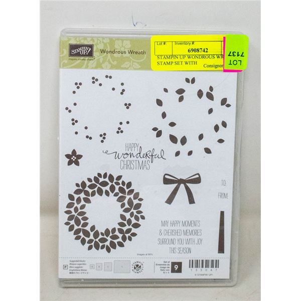 STAMPIN UP WONDROUS WREATH STAMP SET WITH
