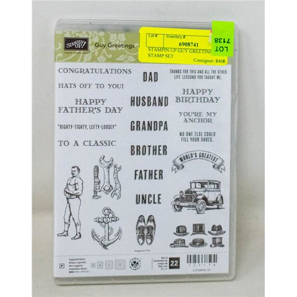 STAMPIN UP GUY GREETINGS STAMP SET
