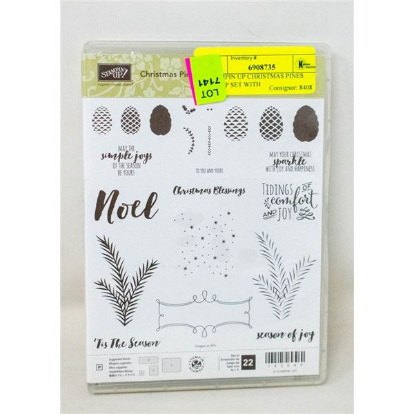 STAMPIN UP CHRISTMAS PINES STAMP SET WITH