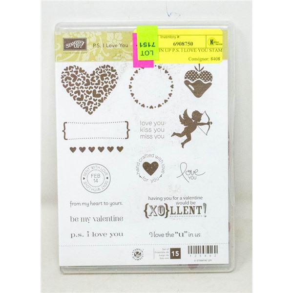 STAMPIN UP P.S. I LOVE YOU STAMP SET