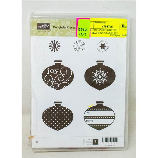 STAMPIN UP DELIGHTFUL DECORATIONS STAMP SET