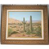 Image 1 : FRAMED 'HELEN DRADER' DESSERT OIL PAINTING  27"X