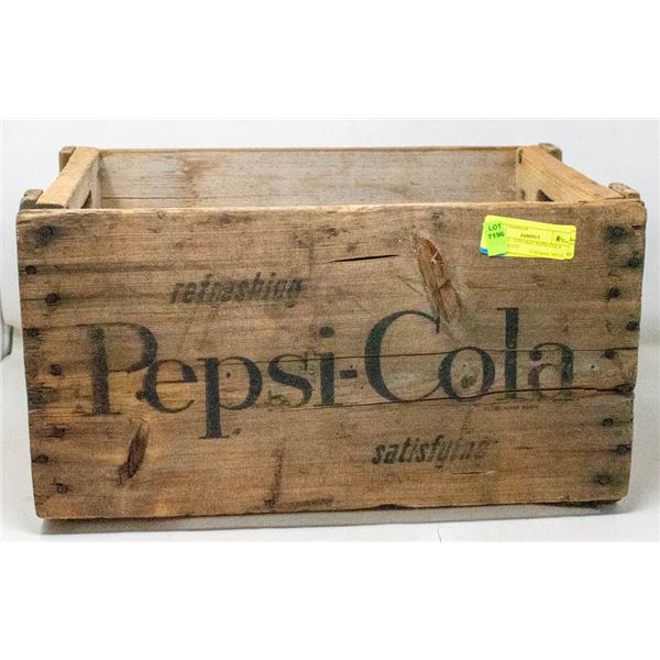 ANTIQUE / VINTAGE PEPSI-COLA WOOD CRATE