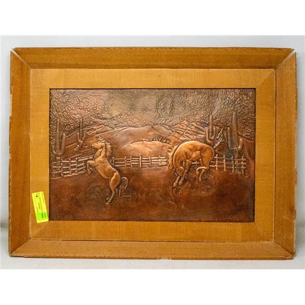 VINTAGE COPPER ARTWORK 17"X24"