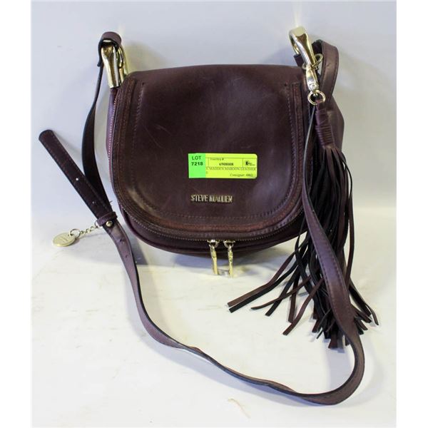 STEVE MADDEN MAROON LEATHER PURSE