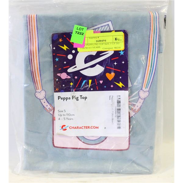 NEW PEPPA PIG TOP SIZE 5 UP TO 110CM 4-5 YEARS