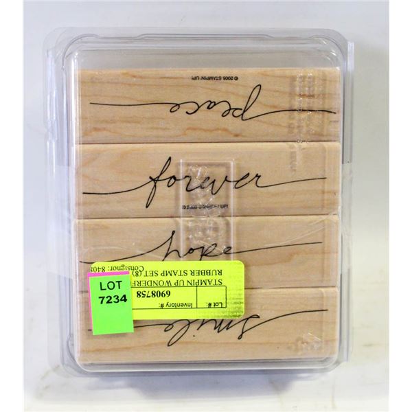 STAMPIN UP WONDERFUL WORDS RUBBER STAMP SET (8)