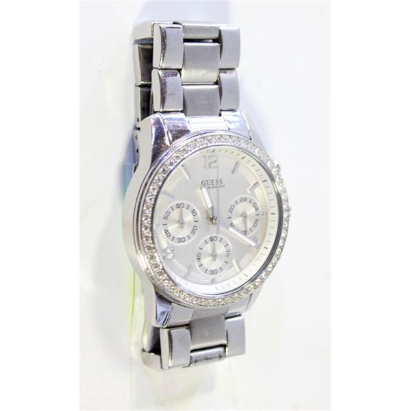 SILVER GUESS WATCH
