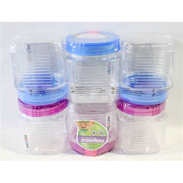 6X 1L NAYASA PLASTIC CONTAINERS