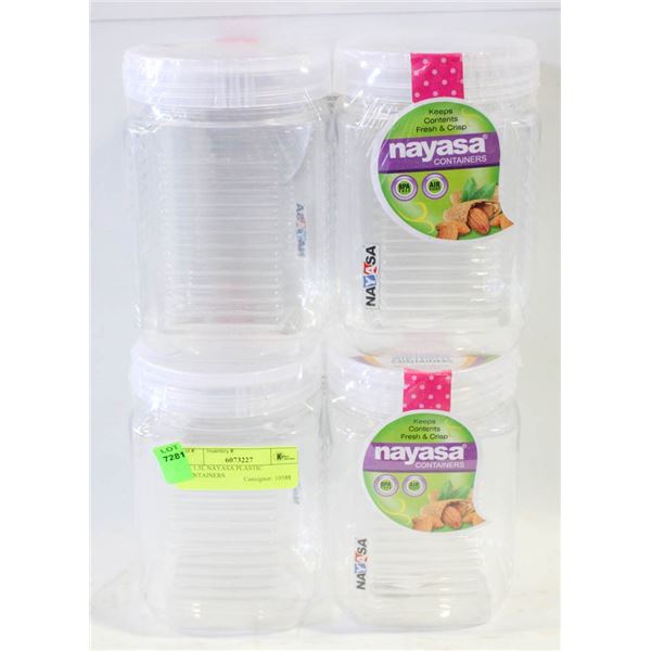 4X 1.5L NAYASA PLASTIC CONTAINERS