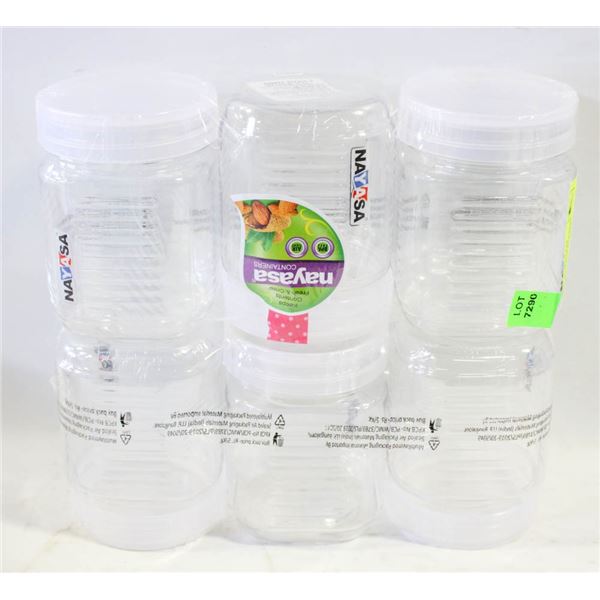 6X 500ML NAYASA PLASTIC CONTAINERS