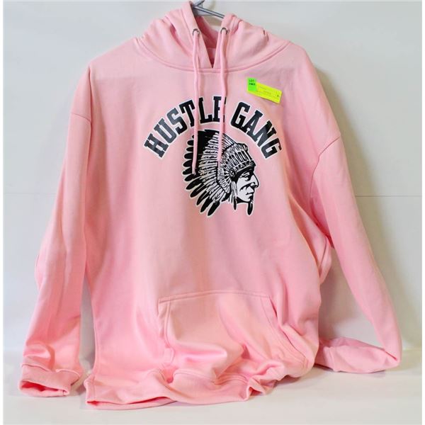 LADIES PINK PULLOVER HUSTLE GANG SIZE L