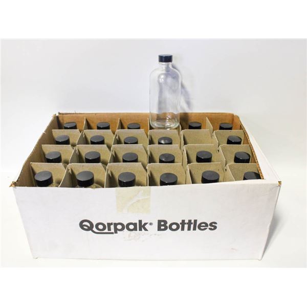 24 BOTTLES / 250ML CLEAR GLASS WITH VINYL CAP