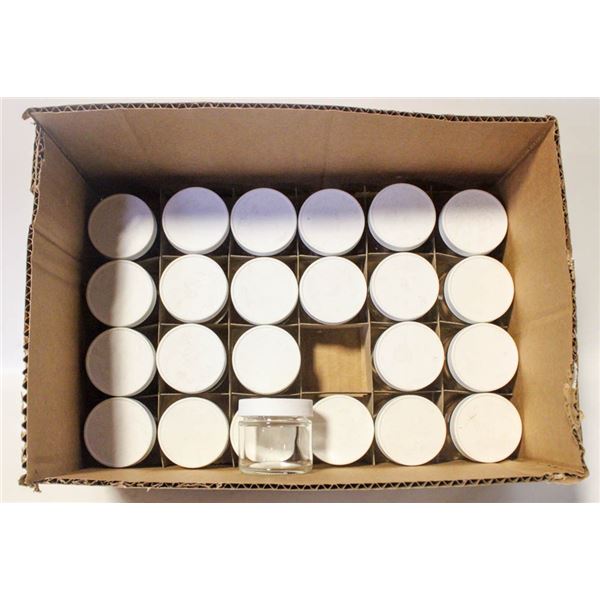 24 BOTTLES / 60ML CLEAR GLASS W/M CONTAINERS
