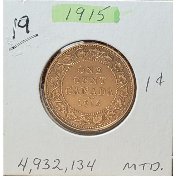 27)  CANADIAN 1915 LARGE PENNY.