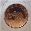 Image 2 : 22)  ONE OUNCE OF PURE FINE COPPER ROUND WITH