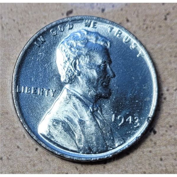 23)  USA 1943 STEEL LINCOLN/WHEAT PENNY, MADE