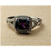 Image 1 : 9) CUSHION CUT MYSTIC TOPAZ HALO STYLE RING