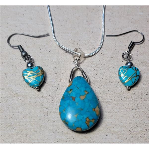 14)  PEAR SHAPED NATURAL TURKISH TURQUOISE
