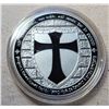 Image 1 : 21)  ENCAPSULATED SILVER TONE WITH BLACK ENAMEL