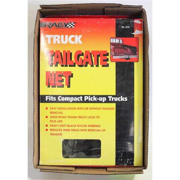 BLACK TAILGATE NET FOR COMPACT PICK-UP TRUCKS