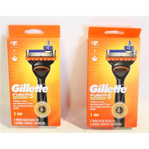 2 NEW GILLETTE FUSION 5 RAZORS