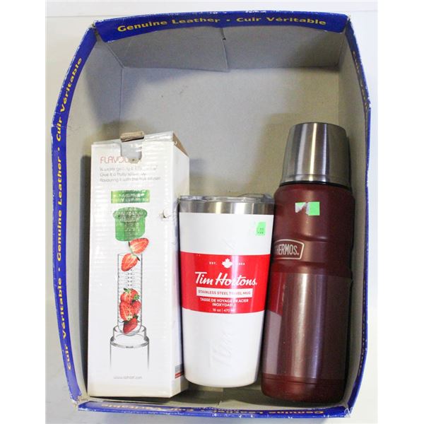 FLAT OF TO GO CUPS & THERMOS