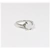 Image 1 : NEW SIZE 5 SILVER TONE FAUX OPAL AND RHINESTONE