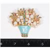 Image 1 : NEW BASKET DESIGN RHINESTONE AND FAUX PEARL