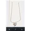 Image 1 : NEW SILVER TONE CLEAR RHINESTONE STAR PENDANT AND