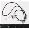 Image 1 : NEW SYNTHETIC CLEAR HEXAGONAL STONE PENDANT