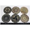 Image 1 : NEW 6PC NORSE VIKING THEME WOOD COASTER SET